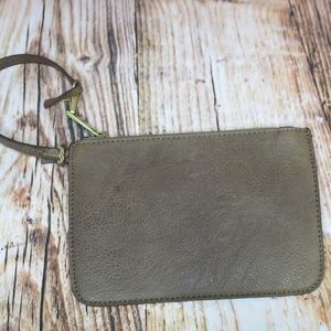 Free People Brown Faux Leather Wristlet